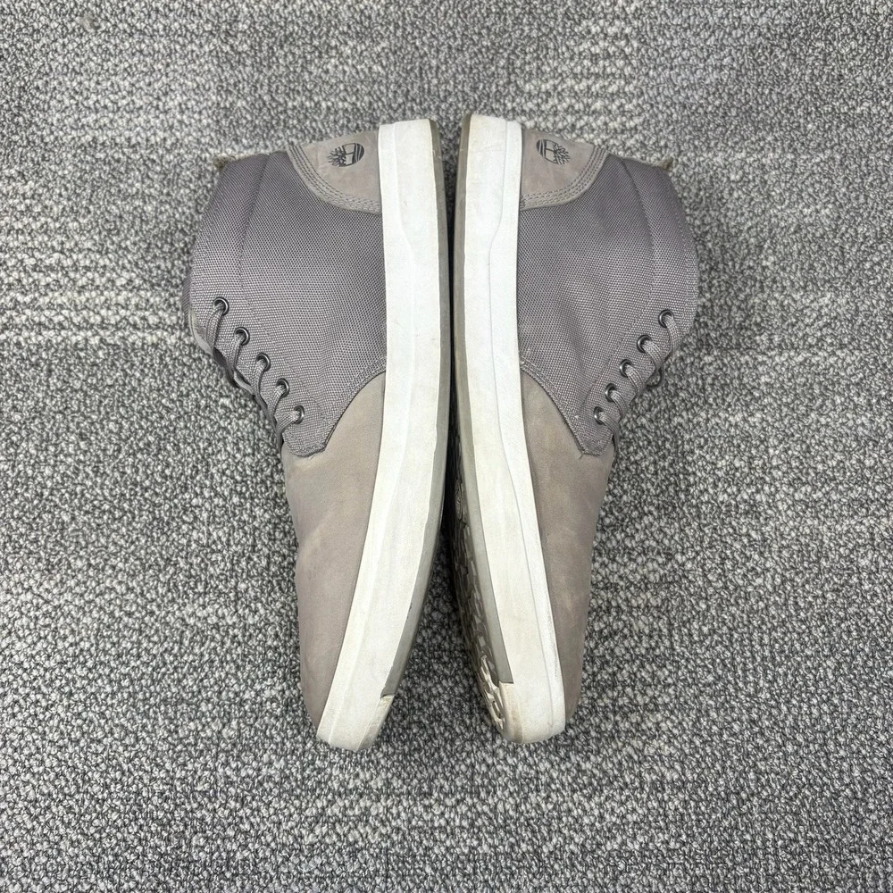Timberland Davis Square Chukka Men's Gray Leather Canvas Sneakers Shoes Sz 13 M